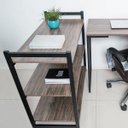 Ver imagem 4 de Estante 3 Prateleiras Slim Preto/Marromle