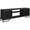 Ver imagem 1 de Rack Industrial 180 Cm 2 Pt com Tela em Metal 1027 Preto Pp