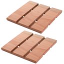 Ver imagem 1 de Kit 2 Descansos para Panelas em Madeira Essence 18x18cm Suportes para Panelas e Travessas Quentes