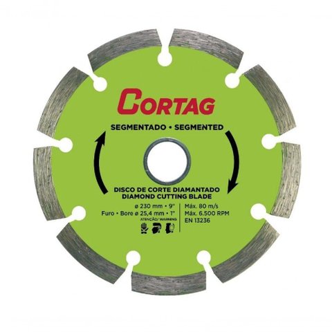 Disco de Corte Diamantado e Segmentado 230mm - Cortag