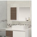Ver imagem 3 de Kit Gabinete Mdf com Cuba e Espelheira 0,60m para Banheiro:branco/rustico