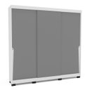 Ver imagem 1 de Roupeiro Porto 3 Portas de Correr 4 Gavetas 217x213cm Branco/Cinza 240828