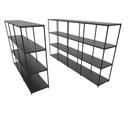 Ver imagem 1 de Praleira de Aço Reforçada Mini Porta Pallet 200x60x90 Estante Bandeja Preta Módulos