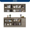 Ver imagem 5 de Cozinha Completa Modulada Americana 4 Peças com Balcão com Tampo e 2 Gavetas Unna Yescasa Griss