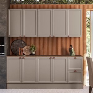 Cozinha Modulada Completa 4 Peças 9 Portas 2 Gavetas Unna