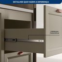 Ver mais imagens de Cozinha Completa Modulada Americana 4 Peças com Balcão com Tampo e 2 Gavetas Unna Yescasa Griss