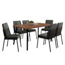 Ver imagem 2 de Conjunto Sala de Jantar 6 Cadeiras San Paolo Carraro Nogal Preto