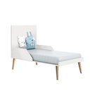 Ver imagem 3 de Quarto de Bebê Theo 2 Portas com Colchão e Cômoda Gaveteiro Branco Acetinado Pés Madeira Natural - R