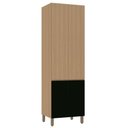 Ver imagem 1 de Paneleiro Duplo 70cm 4 Portas Slim Luciane Móveis Freijó-freijó Brasil-preto