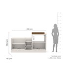 Ver imagem 3 de Cozinha Completa 2 Peças com Rodapé 115,5x200cm Off White Branco Yescasa