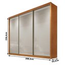 Ver imagem 2 de Guarda Roupa Casal Medelim 3 Portas 8 Gavetas Cinamomo Fendi - Novo Horizonte