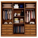 Ver imagem 3 de Guarda Roupa Casal Medelim 3 Portas 8 Gavetas Cinamomo Fendi - Novo Horizonte