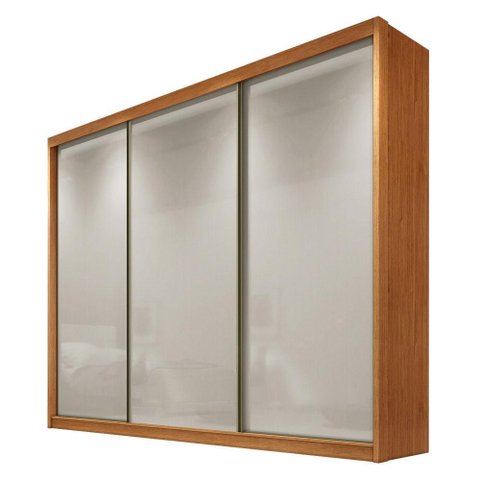 Guarda Roupa Casal Medelim 3 Portas 8 Gavetas Cinamomo Fendi - Novo Horizonte