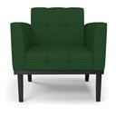 Ver imagem 6 de Poltrona Decorativa Karen Pés Fixo em Madeira Preto Veludo Verde Esmeralda G19 - Gran Belo