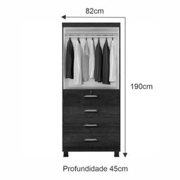 Cômoda Bh com 7 Gavetas MobyCasa Moveis Branco - 2