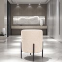 Ver imagem 6 de Puff Siena Decorativo Tecido Boucle Banqueta Redondo Pés de Metal