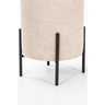 Puff Siena Decorativo Tecido Boucle Banqueta Redondo Pés de Metal - 3