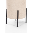 Ver imagem 2 de Puff Siena Decorativo Tecido Boucle Banqueta Redondo Pés de Metal