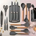 Ver imagem 1 de Kit Utensílios de Cozinha Jogo Completo 19 Peças