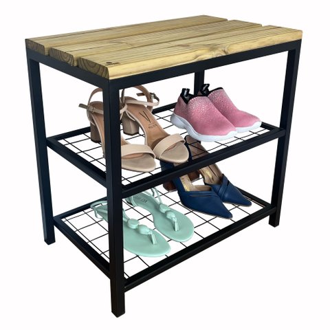 Sapateira Banco Strassis Design Sd-5001-50 Preta