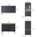Ver imagem 2 de Armário de Cozinha Compacta Modulada 4 Peças 2,80m Essenza Móvel na Caixa