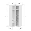 Ver imagem 3 de Guarda Roupa de Canto 2 Portas Mdf Spacios Belmax:branco