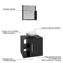 Ver imagem 4 de Conjunto Balcão C-cuba R30 e Espelheira Soft 500 Branco Chess C-snow Preto Ônix