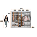 Ver imagem 5 de Guarda Roupa Casal 100% Mdf 6 Portas 8 Gavetas - Robust -branco - Móveis Novo Horizonte