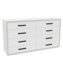 Ver imagem 2 de Cômoda Valência 8 Gavetas Branco - Politorno