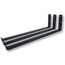 Ver imagem 1 de Kit 3 Suportes de Parede 40cm Mão Francesa para Prateleira Estilo Moderno Formato L Preto