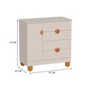Ver imagem 6 de Cômoda Sapateira 1 Porta e 4 Gavetas e Guarda Roupa 3 Portas e 3 Gavetas Apolo Areia Fosco - Reller