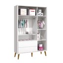 Ver imagem 3 de Jogo de Quarto Infantil Theo Guarda Roupa 3 Portas e Cômoda 6 Gavetas Branco Fosco com Pés Amadeirad