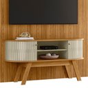 Ver imagem 4 de Rack Bancada com Painel Silverstone Cumaru/opala para Tv até 75” - Madetec