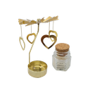 Ver imagem 6 de Castiçal Coração Amor Borboleta Dourado Giratório Porta Vela:borboleta