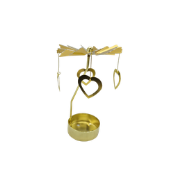 Castiçal Coração Amor Borboleta Dourado Giratório Porta Vela:borboleta - 5