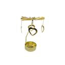 Ver imagem 5 de Castiçal Coração Amor Borboleta Dourado Giratório Porta Vela:borboleta