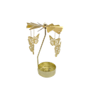 Ver imagem 1 de Castiçal Coração Amor Borboleta Dourado Giratório Porta Vela:borboleta