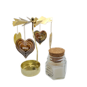 Ver imagem 4 de Castiçal Coração Amor Borboleta Dourado Giratório Porta Vela:borboleta