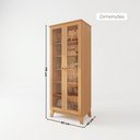 Ver imagem 3 de Cristaleira Braga 100% em MDF com 2 Portas e Kit Pés