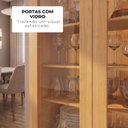 Ver imagem 5 de Cristaleira Braga 100% em MDF com 2 Portas e Kit Pés
