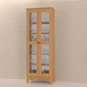 Ver imagem 1 de Cristaleira Maya Tuboarte 100% em Mdf com 2 Portas e Kit Pés