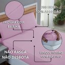 Ver imagem 6 de Lençol Casal com Elástico e Fronhas 200 Fios 100% Algodão 3 Peças:rosa