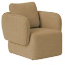 Ver imagem 1 de Poltrona Decorativa Sala de Estar Duna Bouclé Camel - Nexta Casa