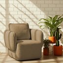 Ver imagem 2 de Poltrona Decorativa Sala de Estar Duna Bouclé Camel - Nexta Casa