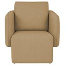 Ver imagem 3 de Poltrona Decorativa Sala de Estar Duna Bouclé Camel - Nexta Casa