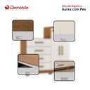 Ver imagem 6 de Guarda Roupa Casal Riva Branco Amêndola Touch Flex com Espelho e Pés e Cômoda Sapateira Áurea Amêndo