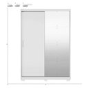 Ver imagem 3 de Guarda Roupa Casal Riva Branco Amêndola Touch Flex com Espelho e Pés e Cômoda Sapateira Áurea Amêndo