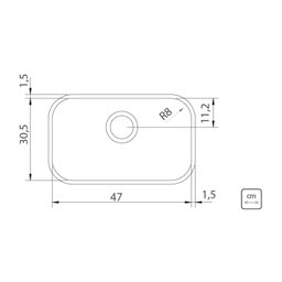Cuba Tramontina Lavínia 47 Bl Alto Brilho 47x30 Cm Aço Inox - 4
