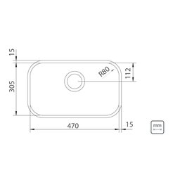Cuba Tramontina Lavínia 47 Bl Alto Brilho 47x30 Cm Aço Inox - 3