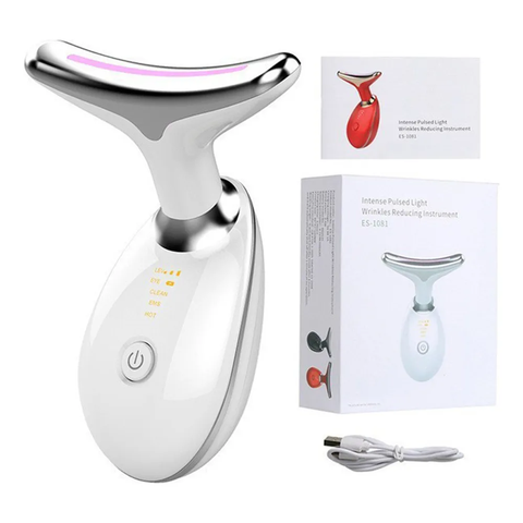 Super Lifting Facial Pescoço Radiofrequência Led 3 Cores